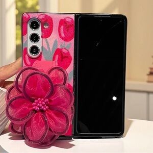 Korean Tulip Phone Case with Wrist Strap - Samsung Z Fold6